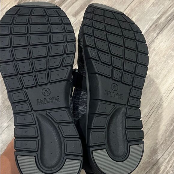 Women's Black and Gray Slip-On Sneakers - Picture 2 of 4